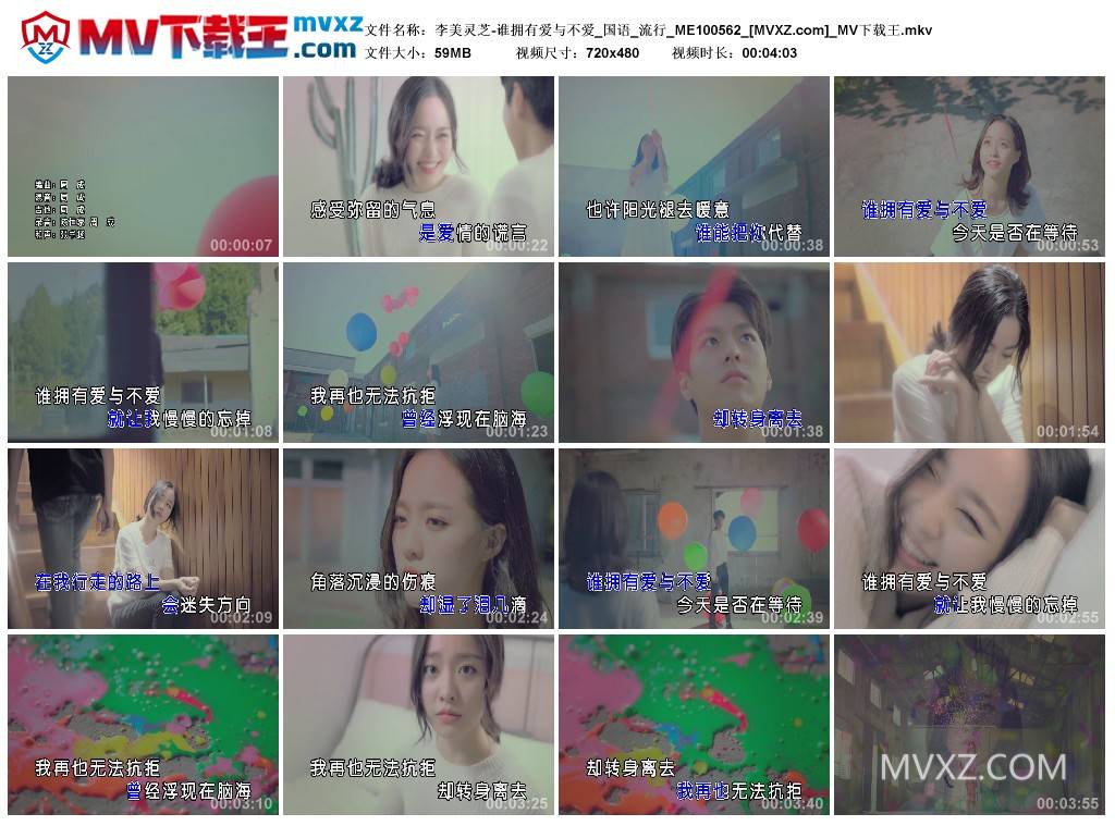 李美灵芝-谁拥有爱与不爱_国语_流行_ME100562